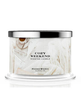 HomeWorx by Slatkin & Co - Cozy Weekend 4 Wicks 18 Oz Candle NEW!!